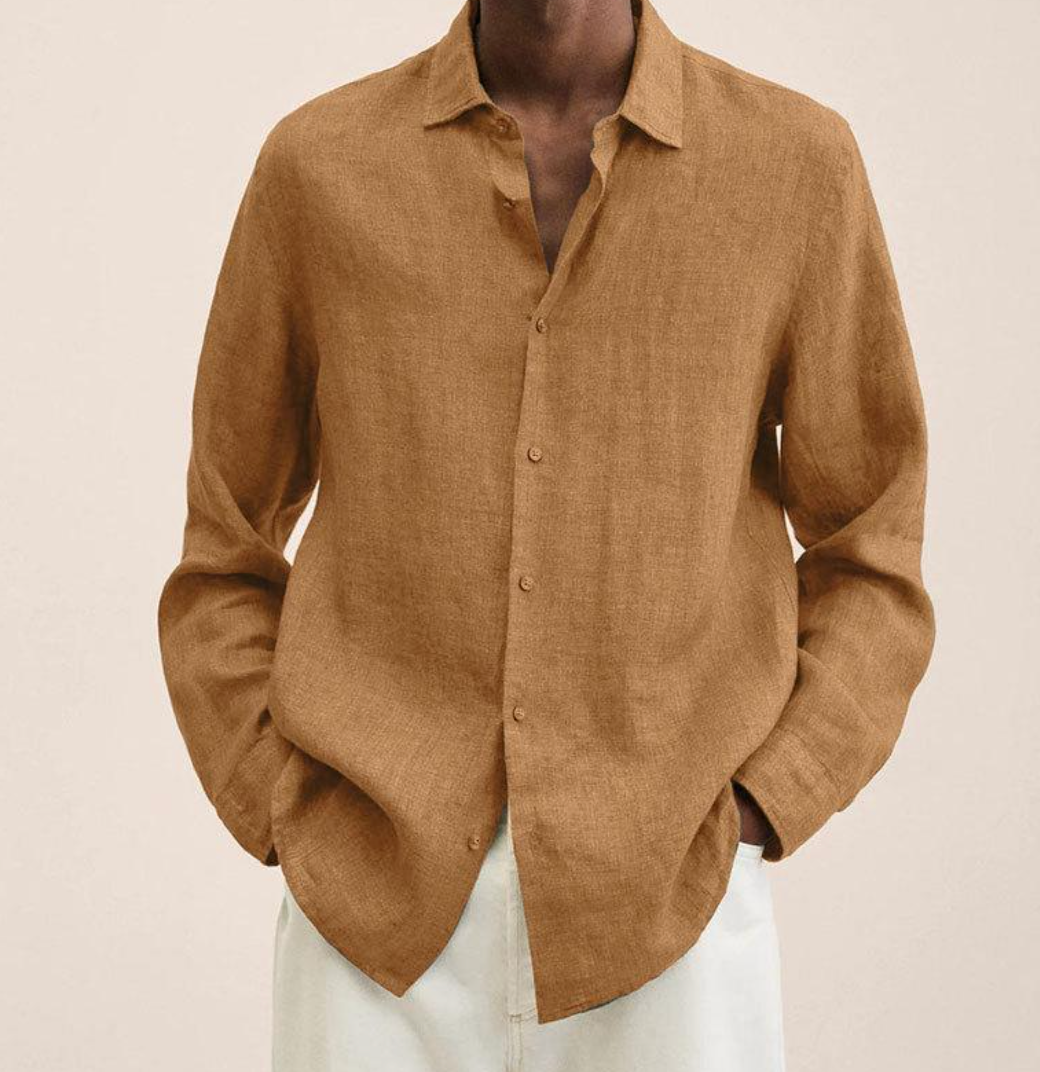 Image of Kieran | Men's Long Sleeve Button-Down Casual Shirt