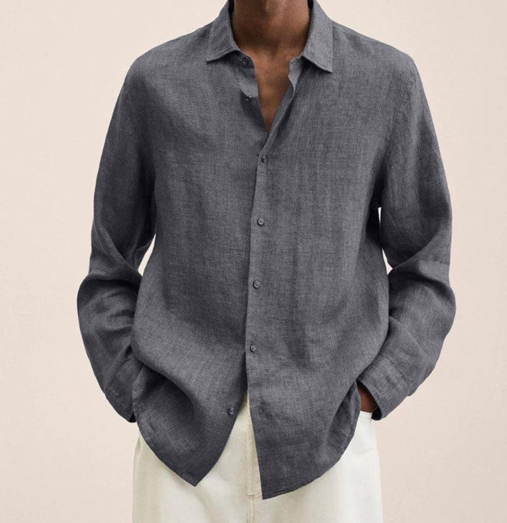 Image of Kieran | Men's Long Sleeve Button-Down Casual Shirt