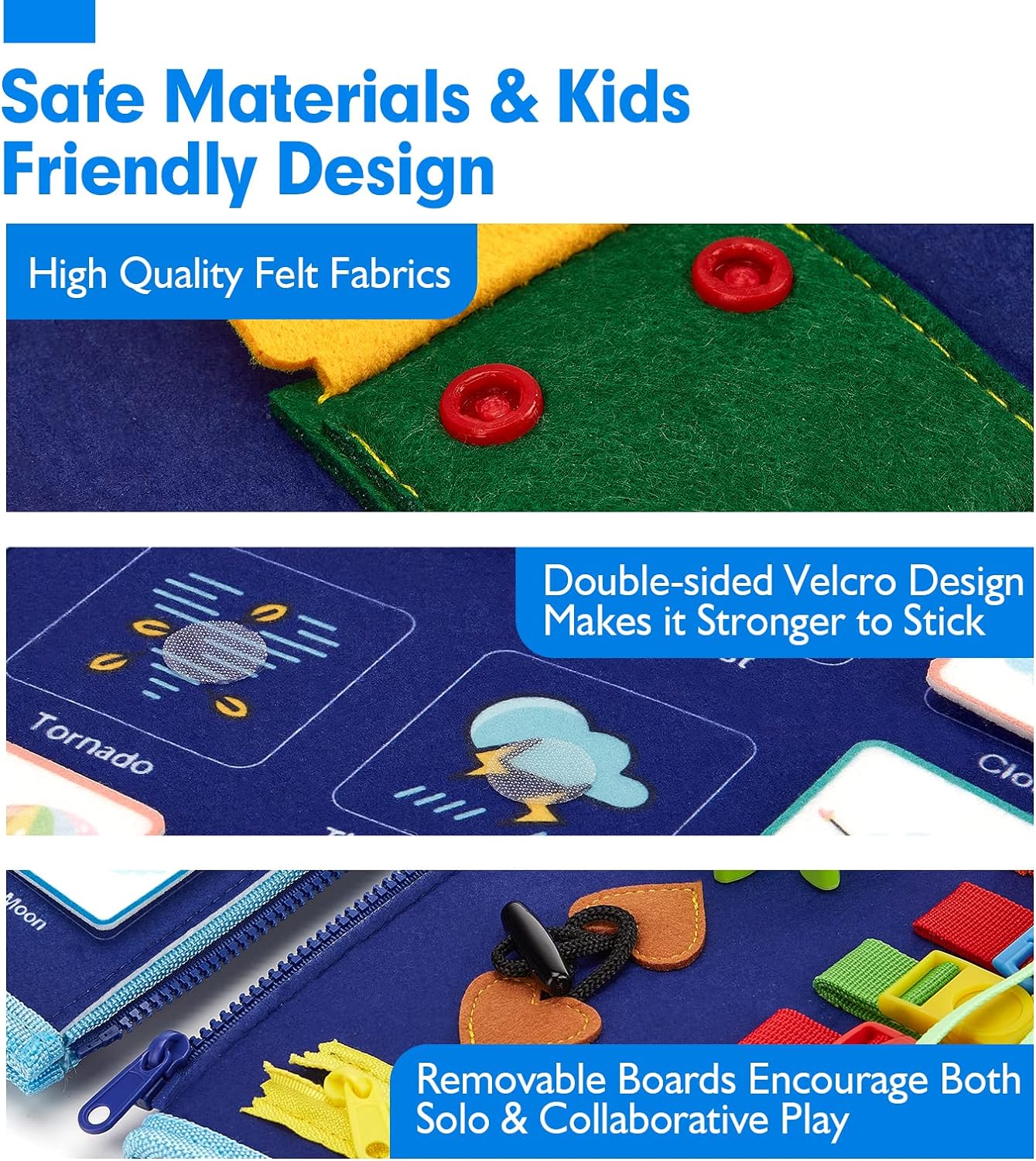 Kletshuts™ BusyBoard: Sensory Fine Motor Skills Montessori Educational Activity Board