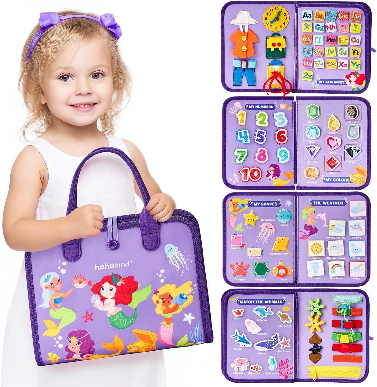 Kletshuts™ BusyBoard: Sensory Fine Motor Skills Montessori Educational Activity Board