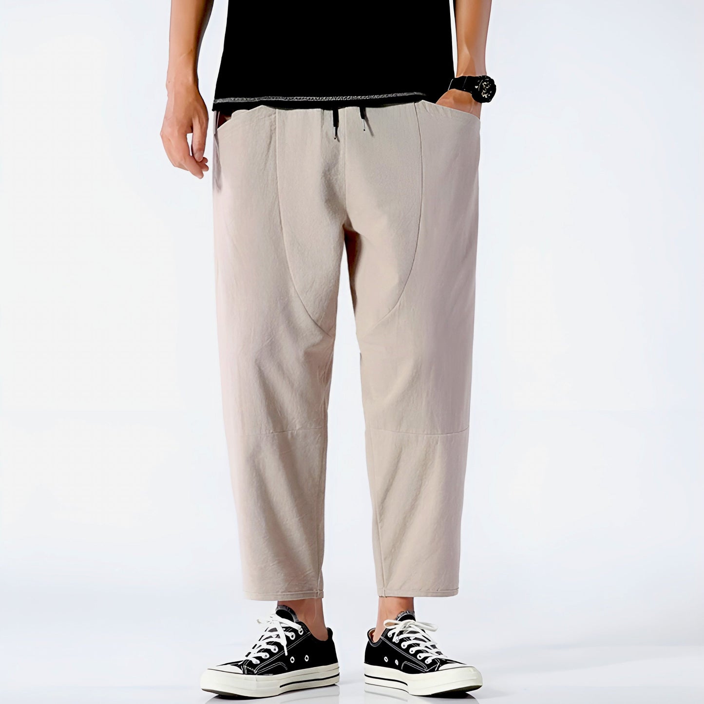 Image of Kris | Men's Cropped Drawstring Pants