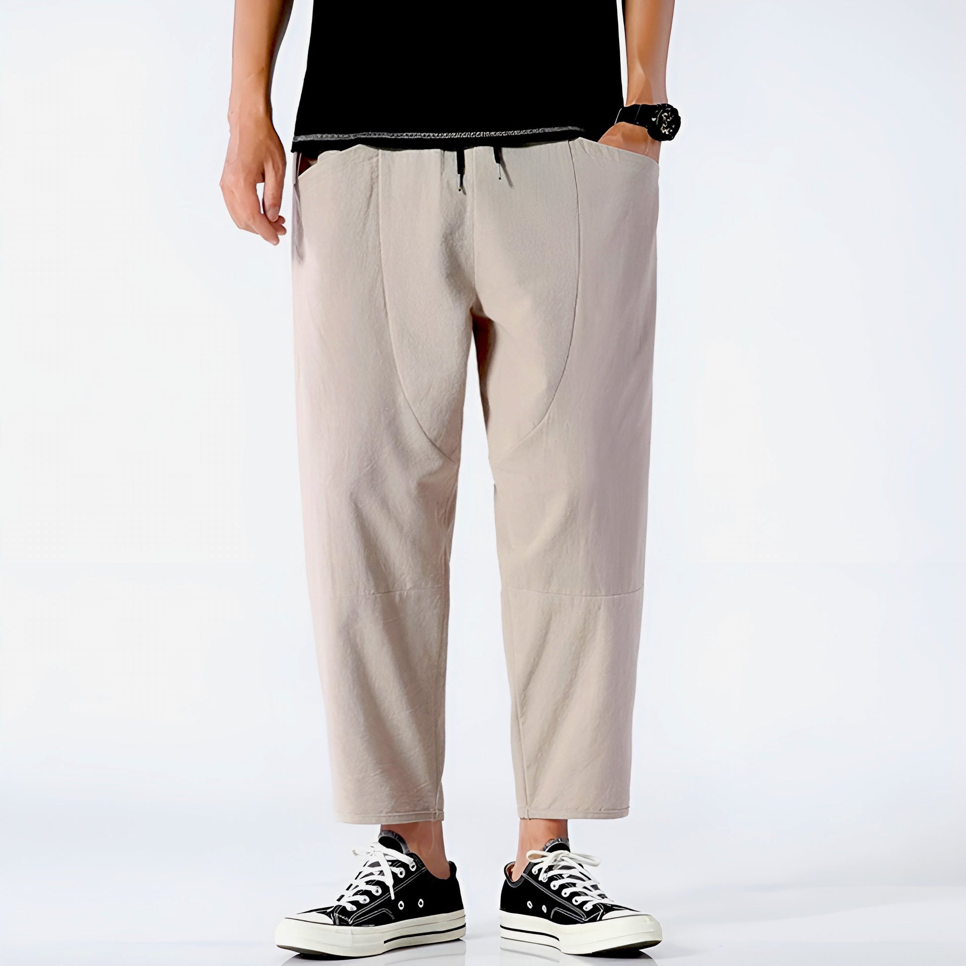 Image of Kris | Men's Cropped Drawstring Pants