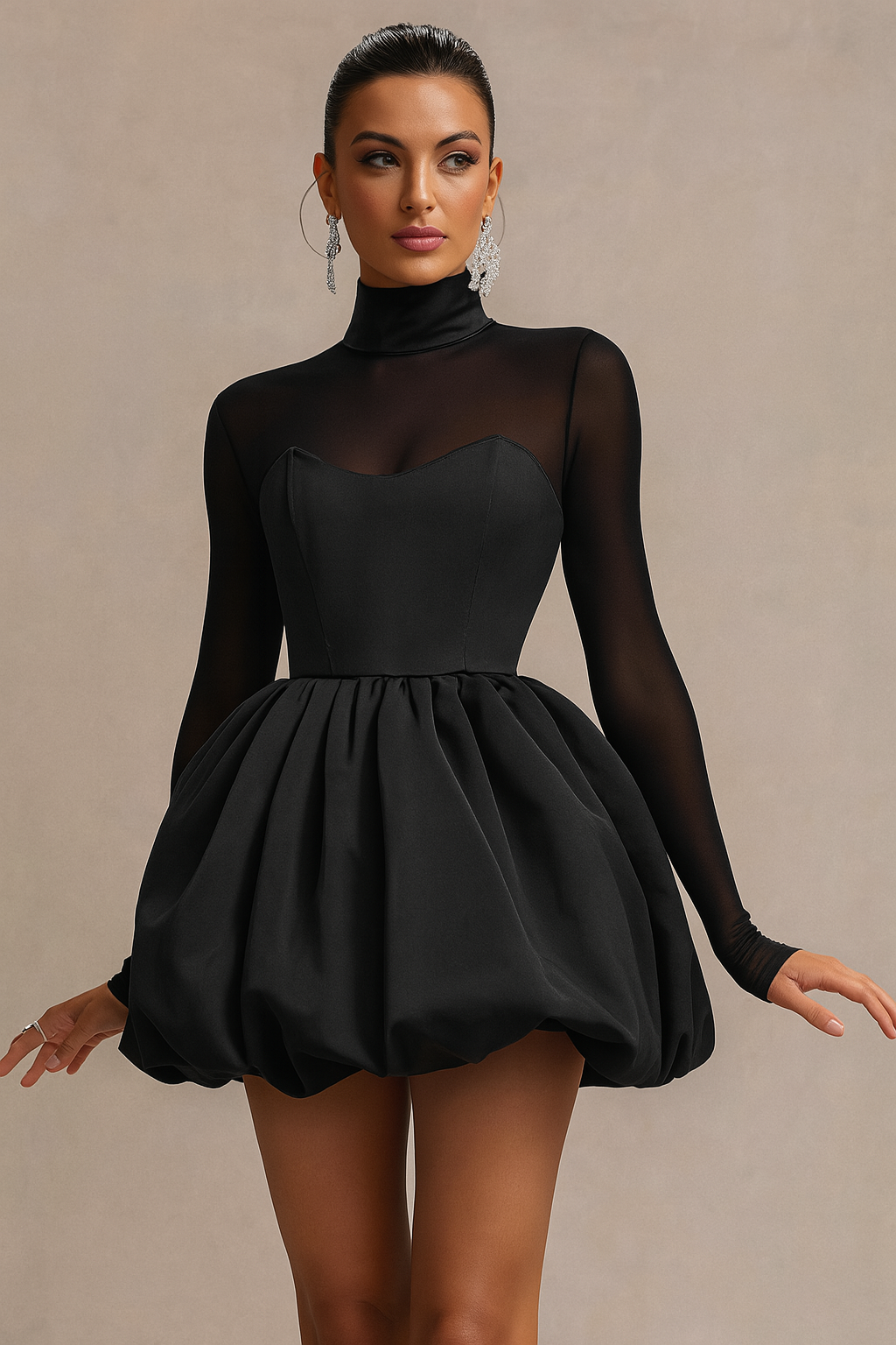 Image of Kristen | Women's Long Sleeve Fit & Flare Mini Dress