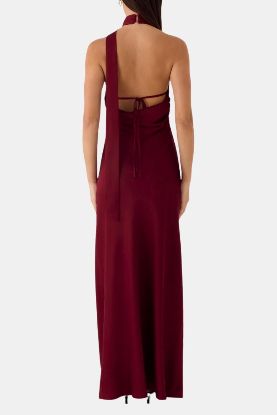 Image of Kristen | Women's Sleeveless Halter Maxi Dress