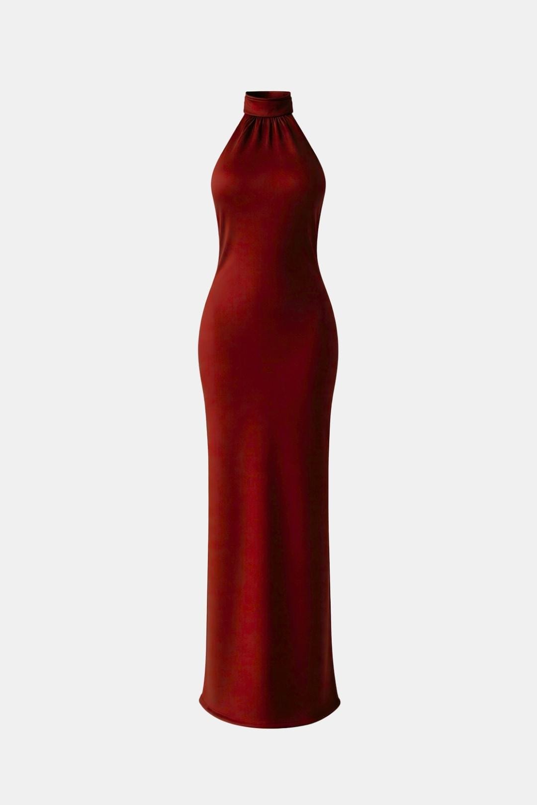 Image of Kristen | Women's Sleeveless Halter Maxi Dress