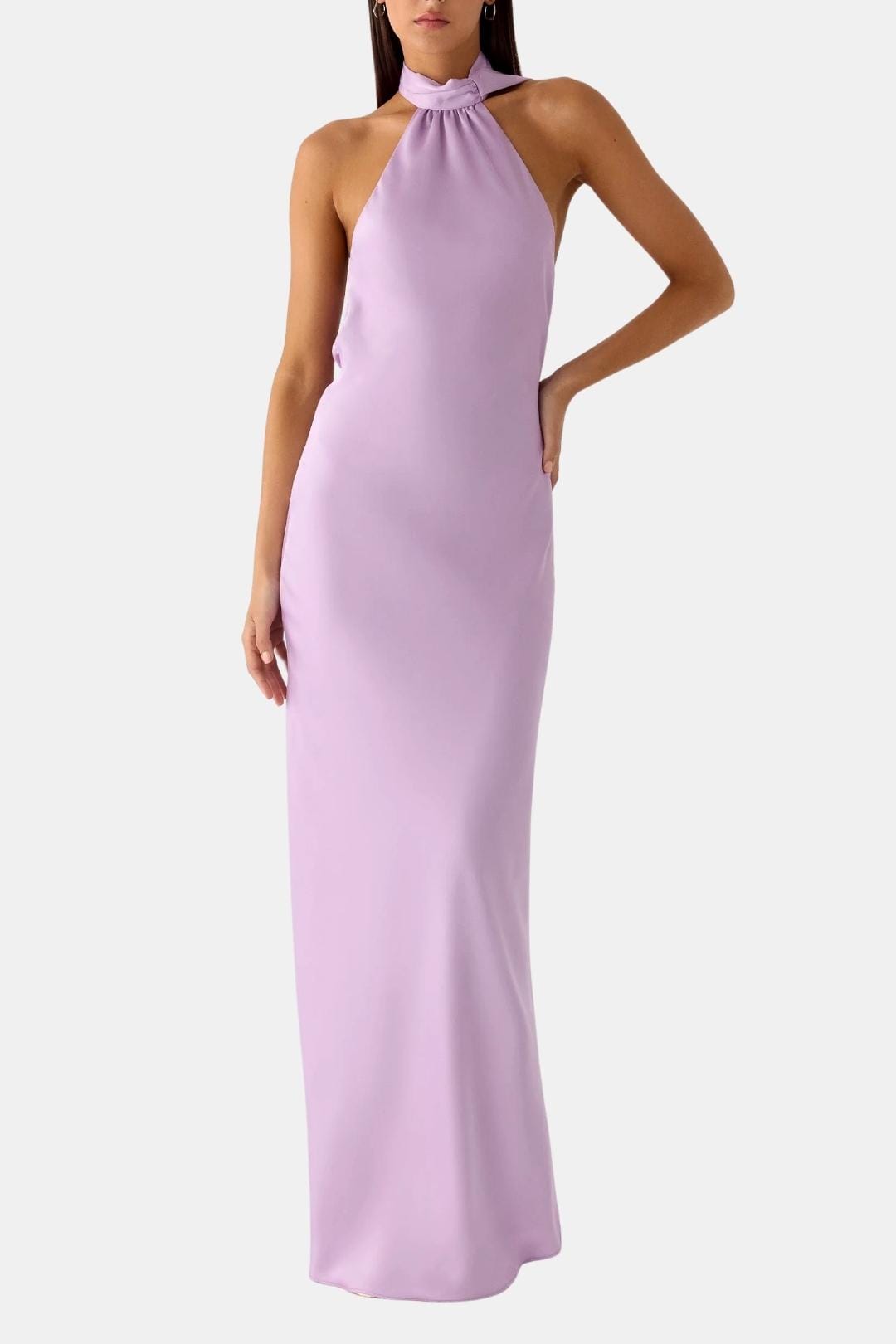 Image of Kristen | Women's Sleeveless Halter Maxi Dress