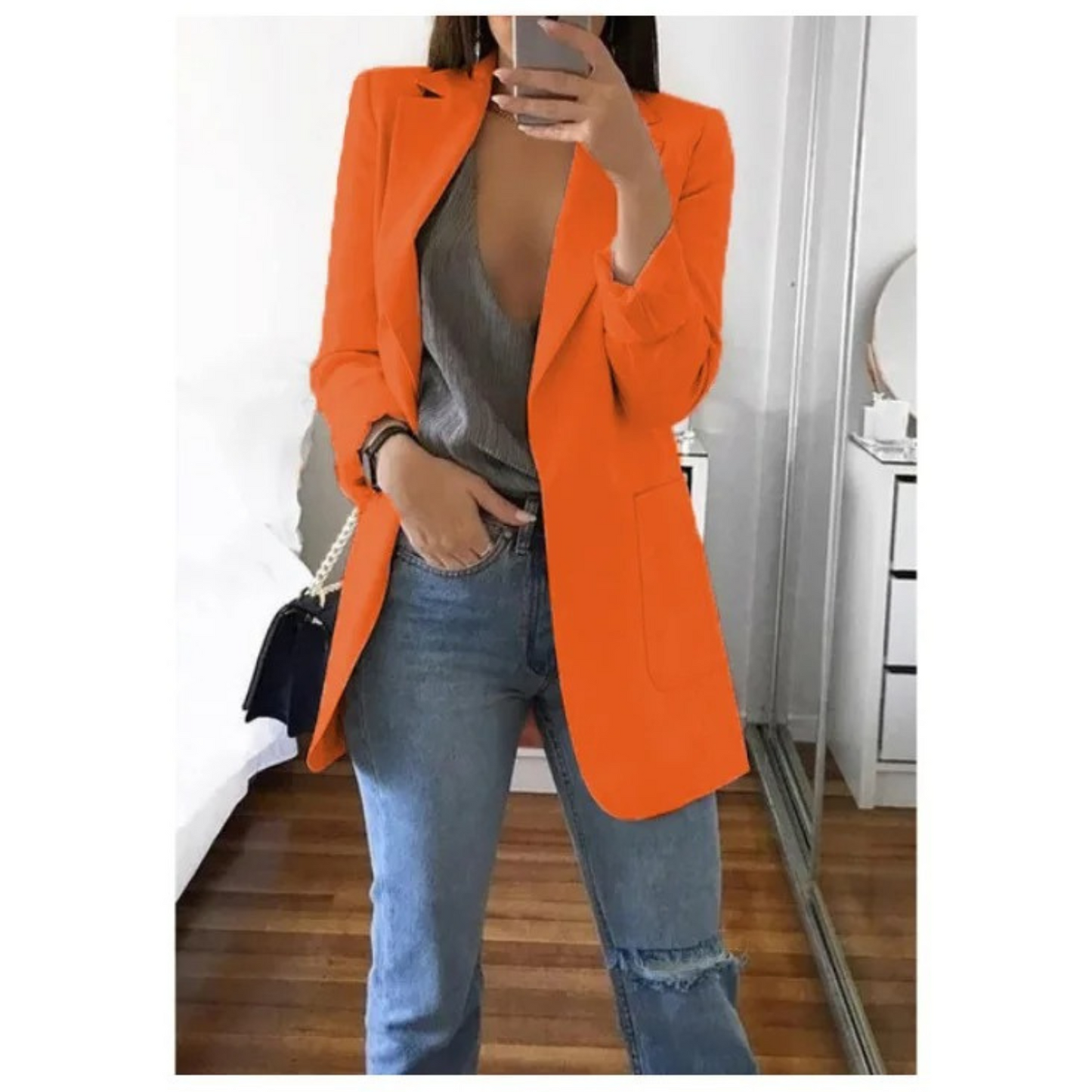 Image of Kristin | Women's Long Sleeve Notched Lapel Blazer