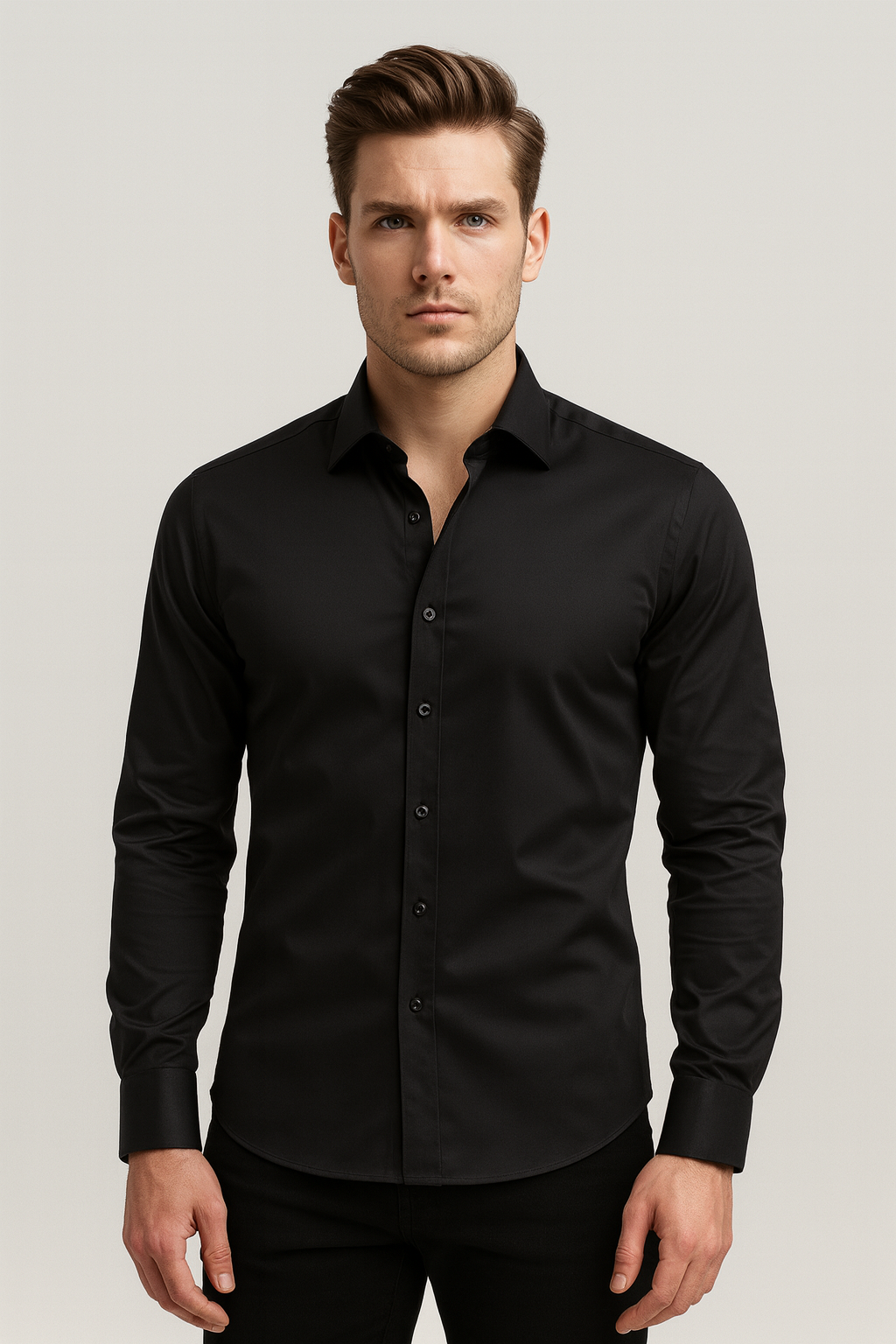 Image of Kurt | Men's Slim-Fit Button-Up Dress Shirt