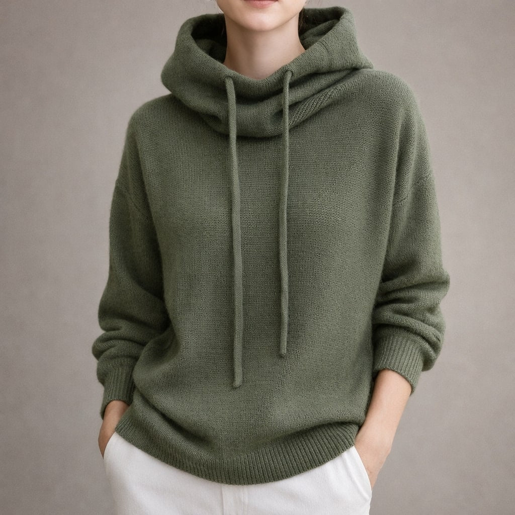 Image of Kylie | Women's Cowl Neck Hooded Sweater