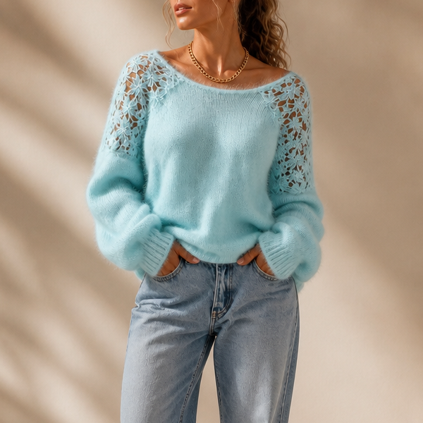 Lace-Knit Sweater