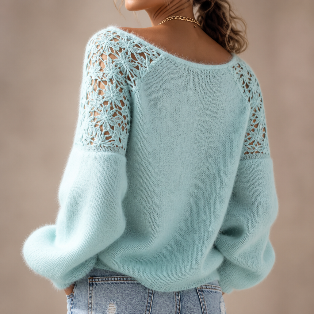 Lace-Knit Sweater