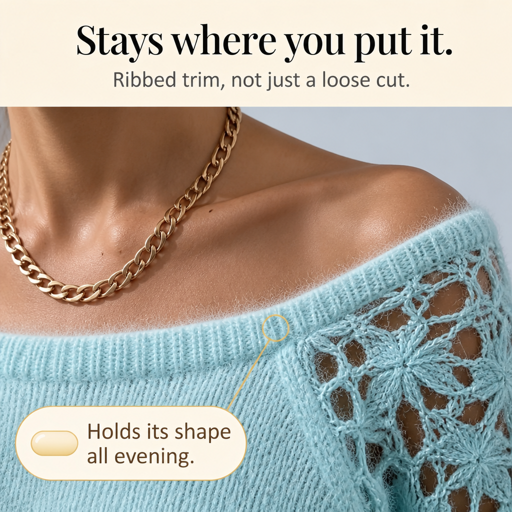 Lace-Knit Sweater