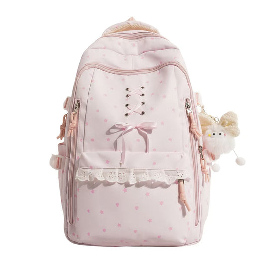 Lace-Up Detail School Backpack