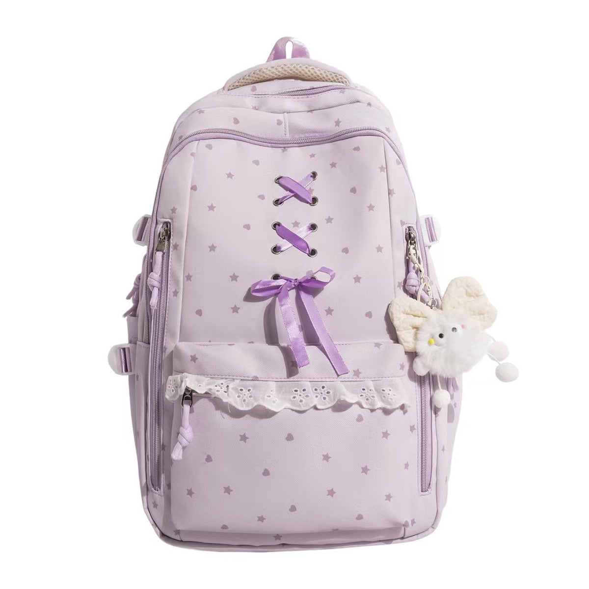 Lace-Up Detail School Backpack