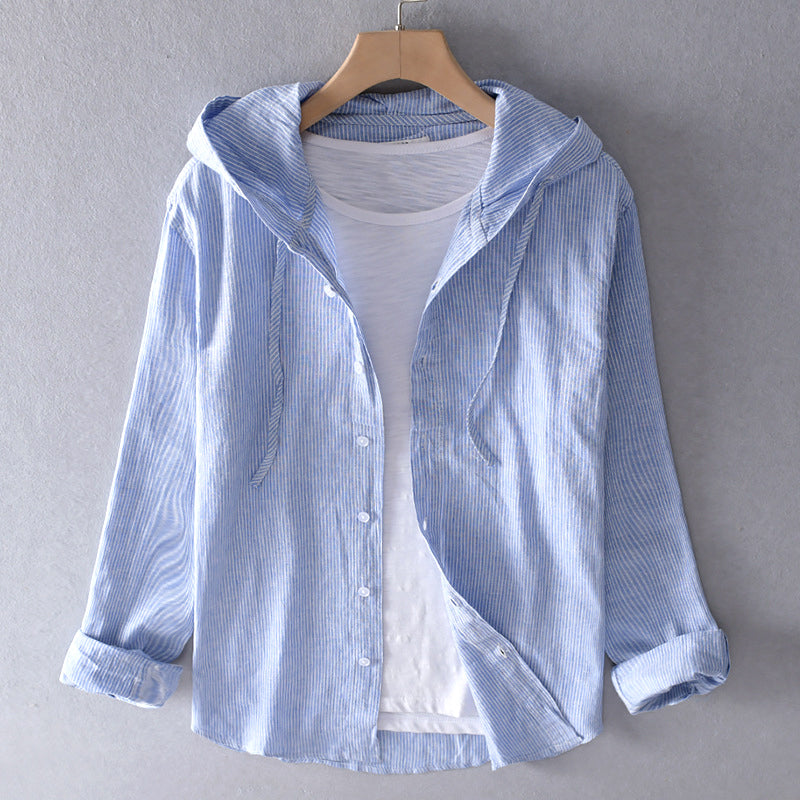 Image of Lacey | Women's Hooded Button-Down Blouse