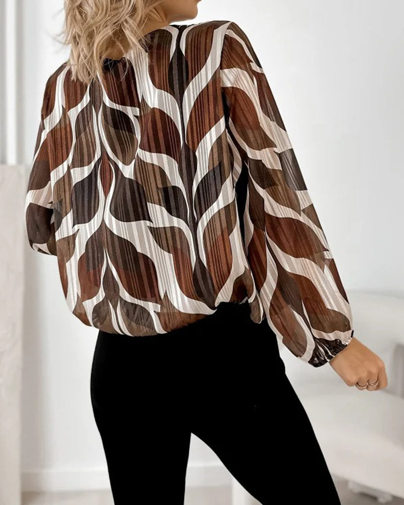 Image of Lana | Women's Long Sleeve Printed Blouse