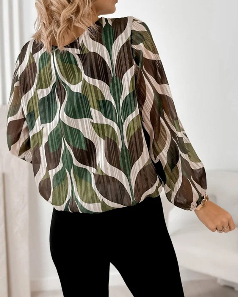 Image of Lana | Women's Long Sleeve Printed Blouse