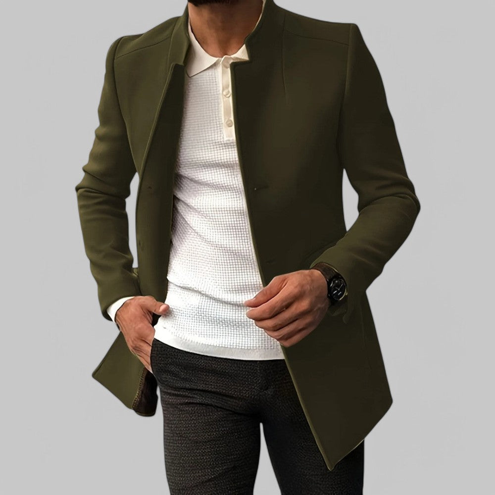 Image of Lance | Men's Notch Collar Mid-Length Coat