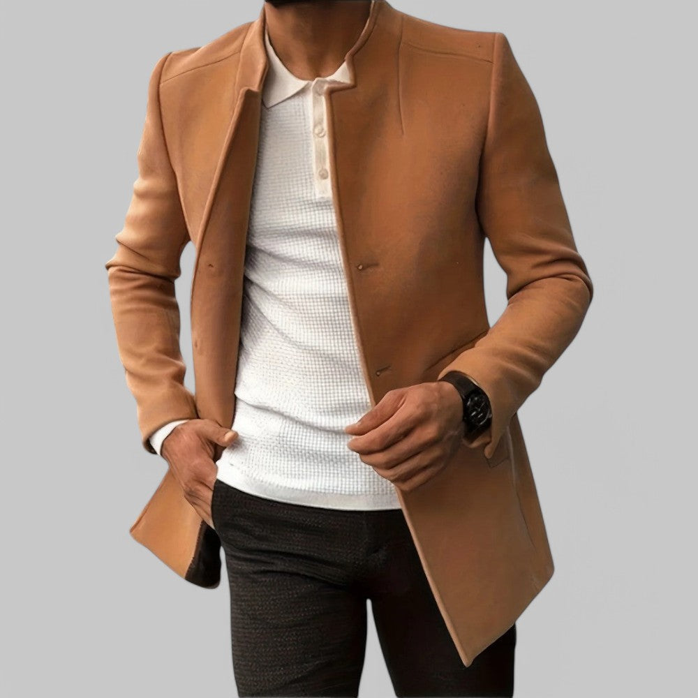 Image of Lance | Men's Notch Collar Mid-Length Coat