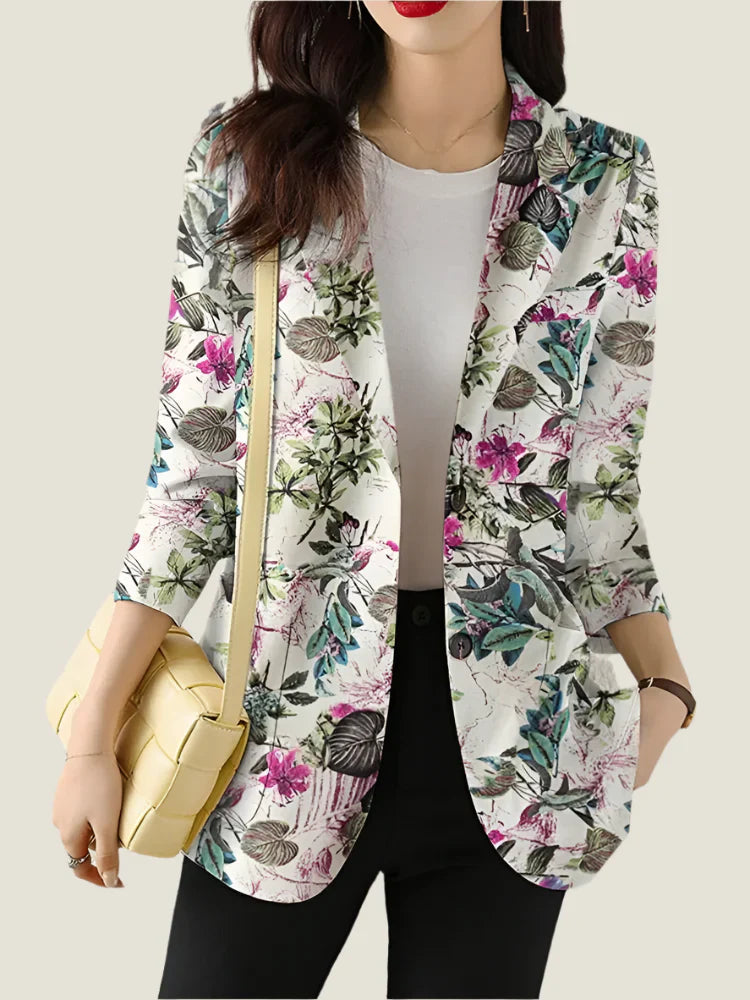 Image of Lauren | Women's Floral Blazer Style Blouse