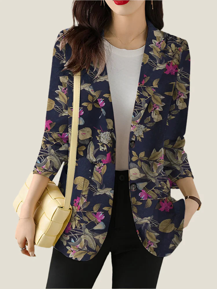 Image of Lauren | Women's Floral Blazer Style Blouse