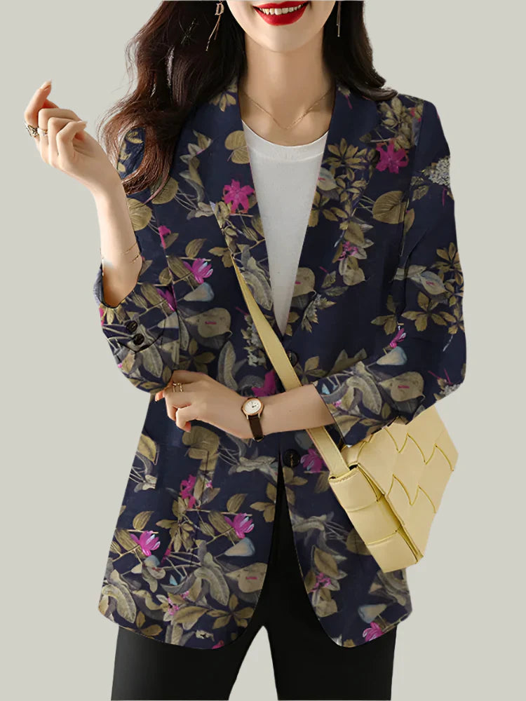 Image of Lauren | Women's Floral Blazer Style Blouse