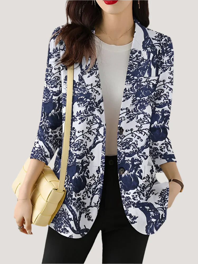 Image of Lauren | Women's Floral Blazer Style Blouse