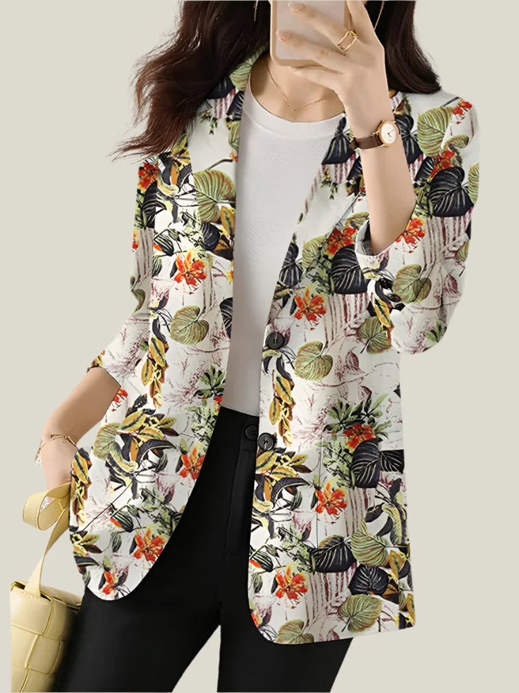 Image of Lauren | Women's Floral Blazer Style Blouse