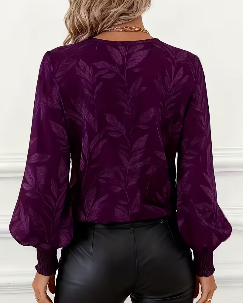 Image of Lauren | Women's V-Neck Long Sleeve Blouse