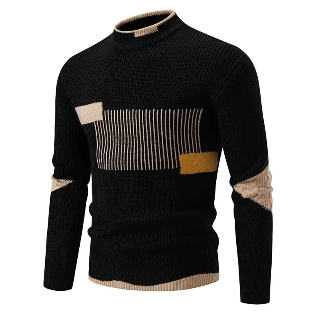 Image of Lawson | Men's Geometric Mock Neck Sweater