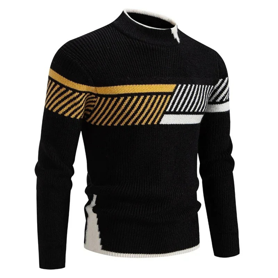 Image of Lawson | Men's Geometric Mock Neck Sweater