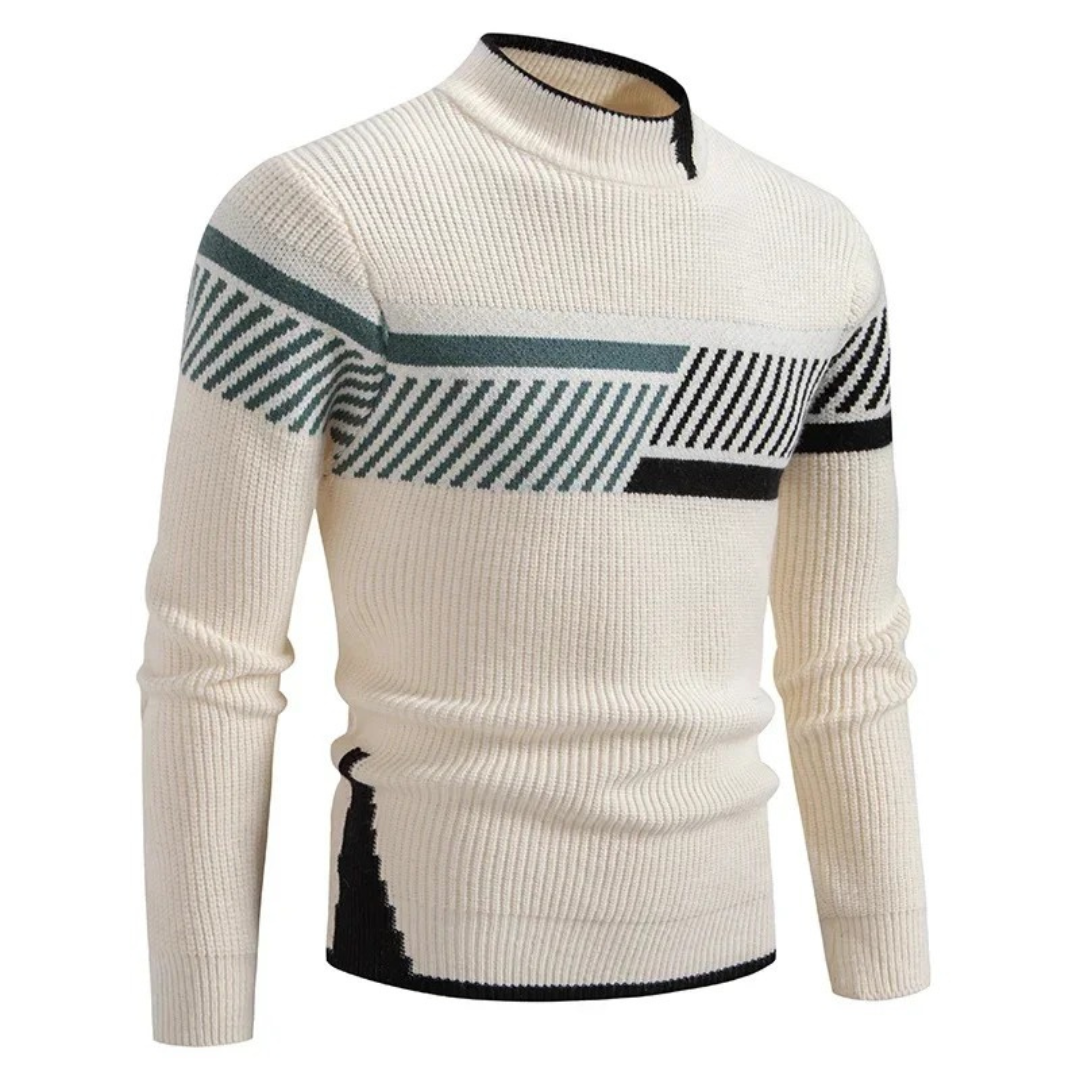 Image of Lawson | Men's Geometric Mock Neck Sweater