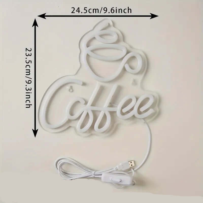 LED Neon Coffee Sign - Wall Decor for Coffee Lovers