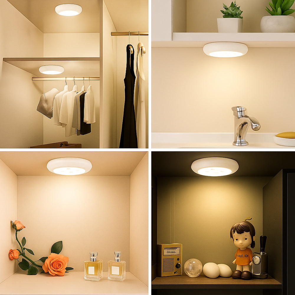 LED Spot (Round) 3 pcs. including remote control