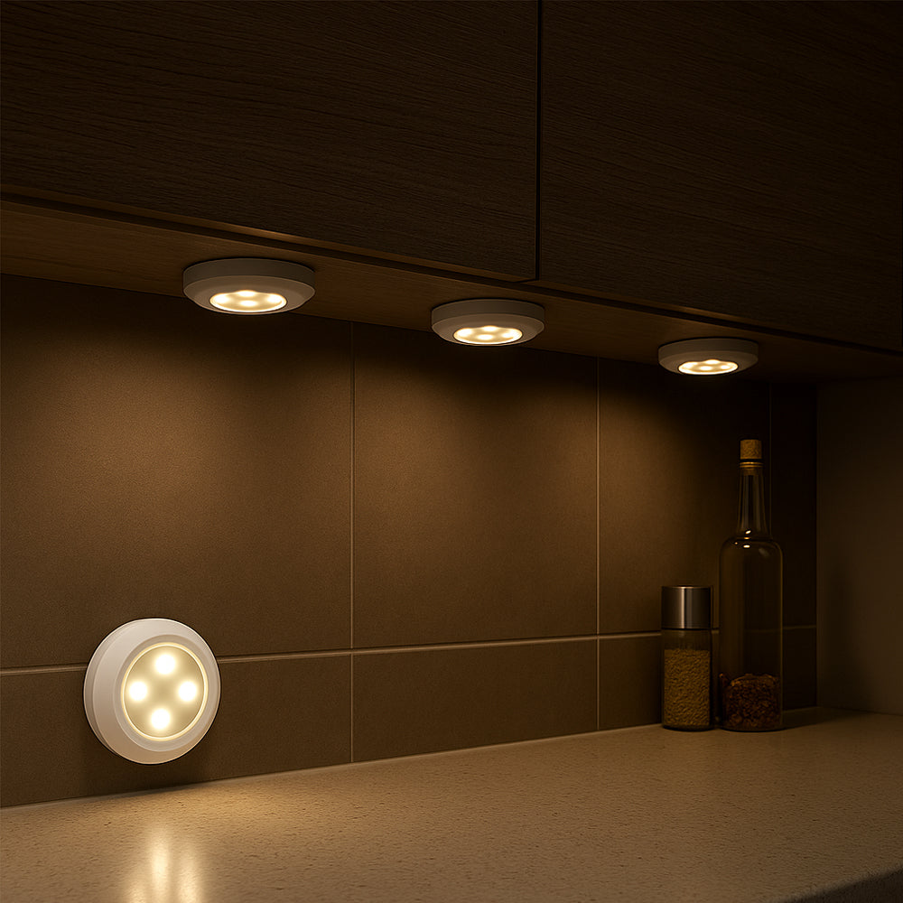 LED Spot (Round) 3 pcs. including remote control
