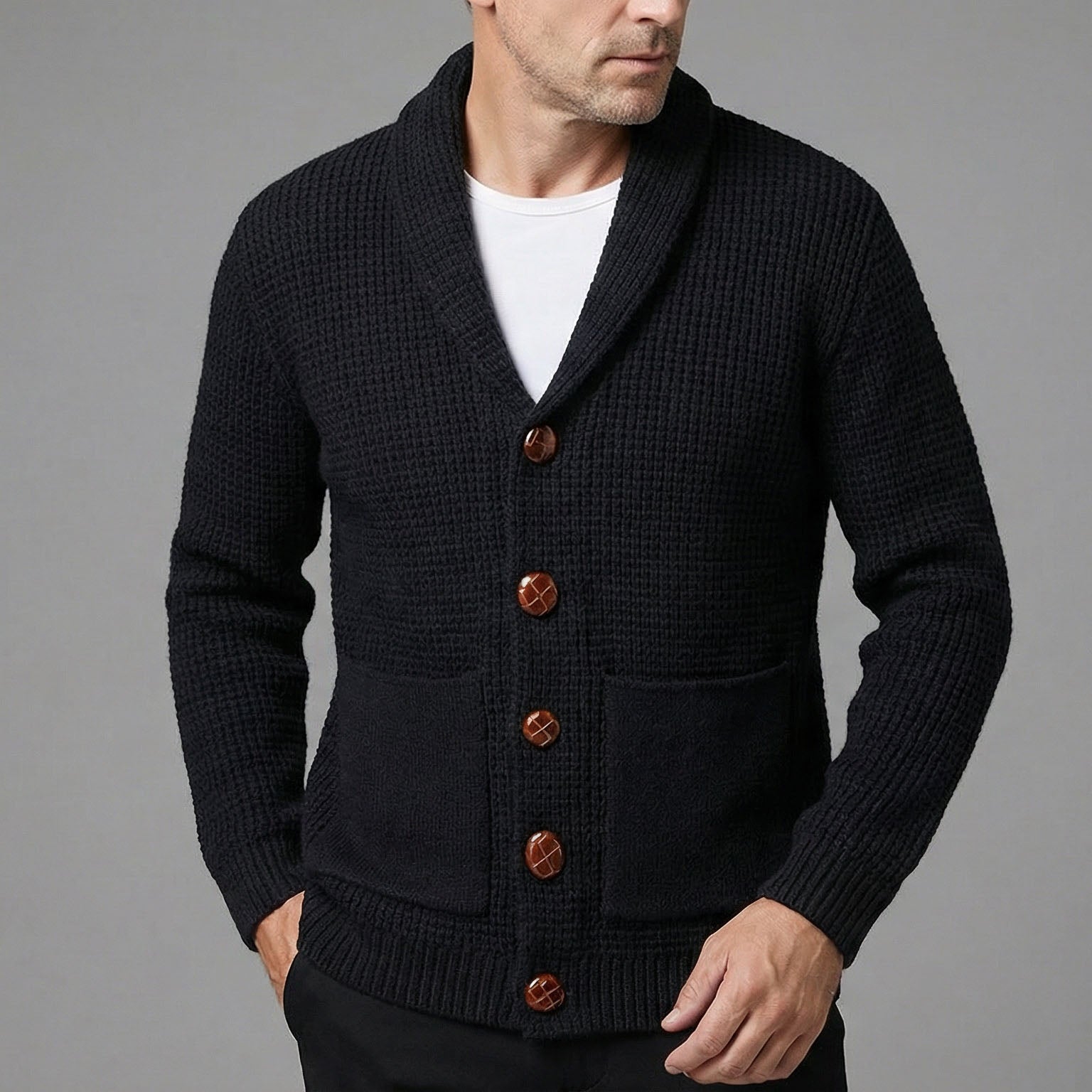 Image of Lee | Men's Shawl Collar Cardigan