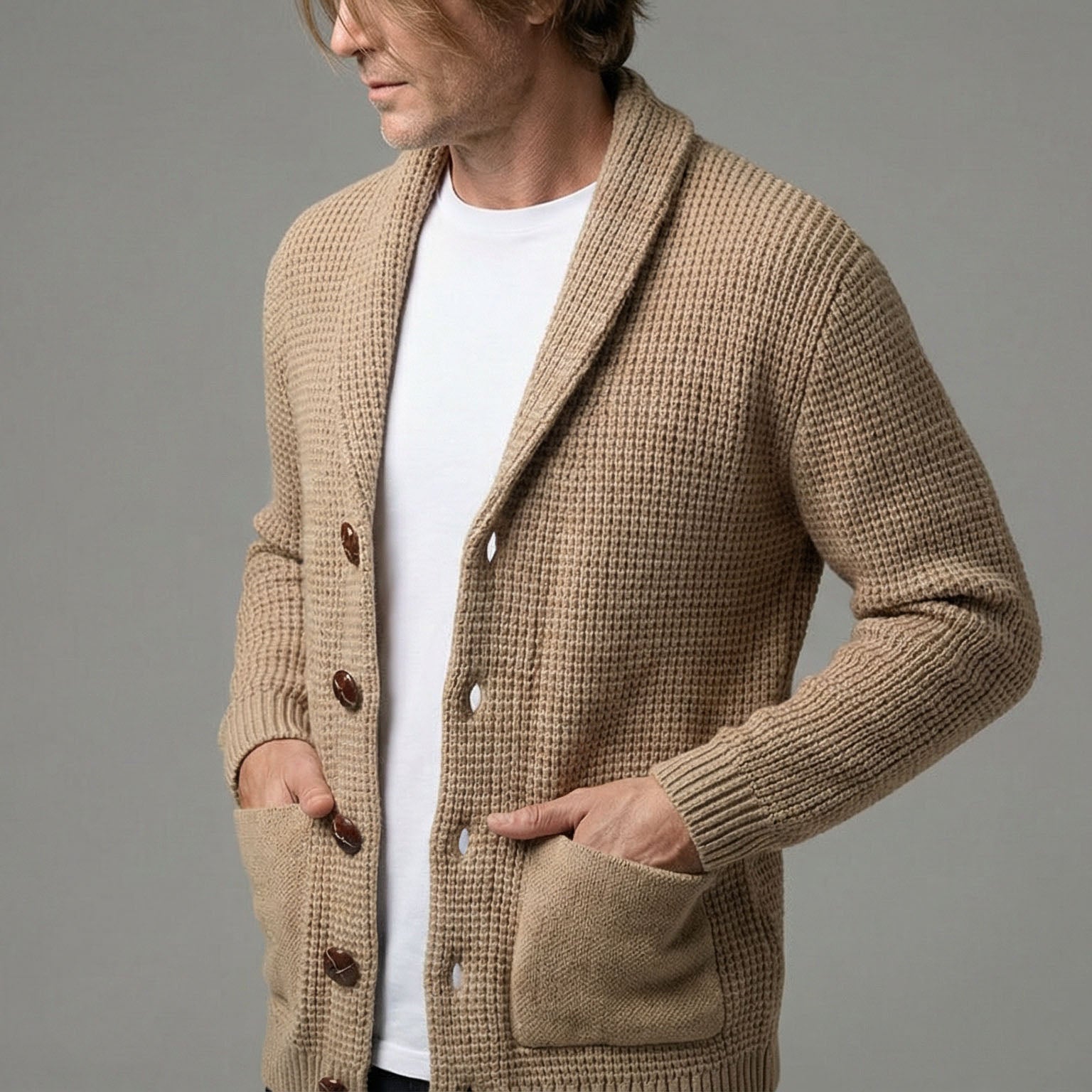 Image of Lee | Men's Shawl Collar Cardigan