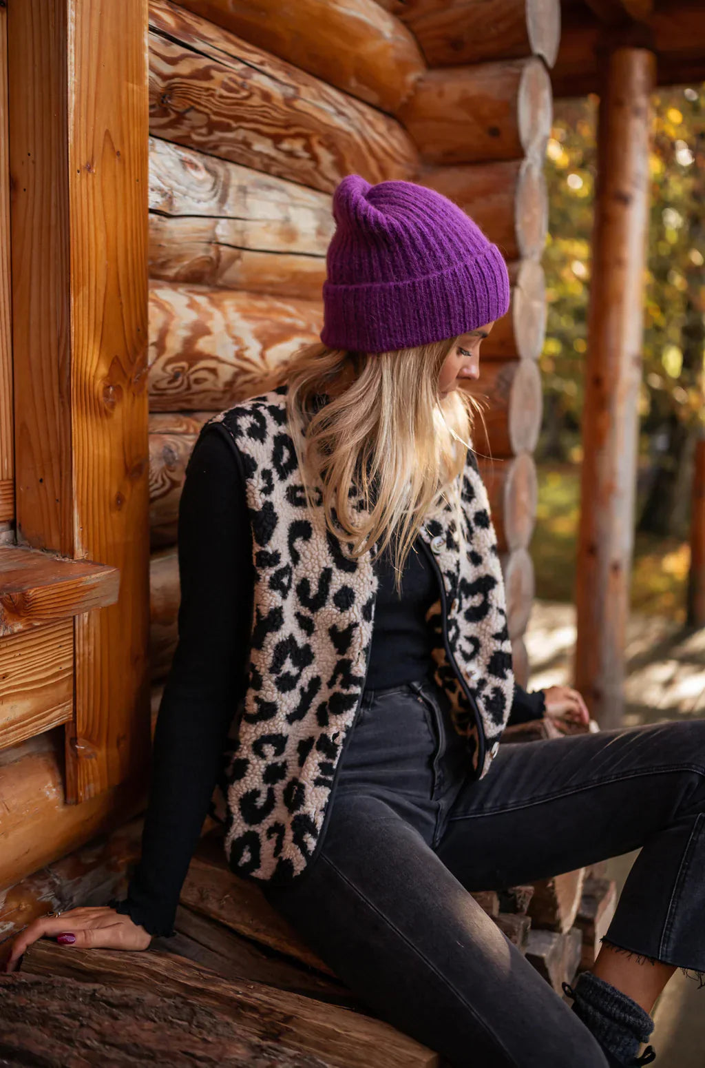 Image of Libby | Women's Leopard Print Sleeveless Vest