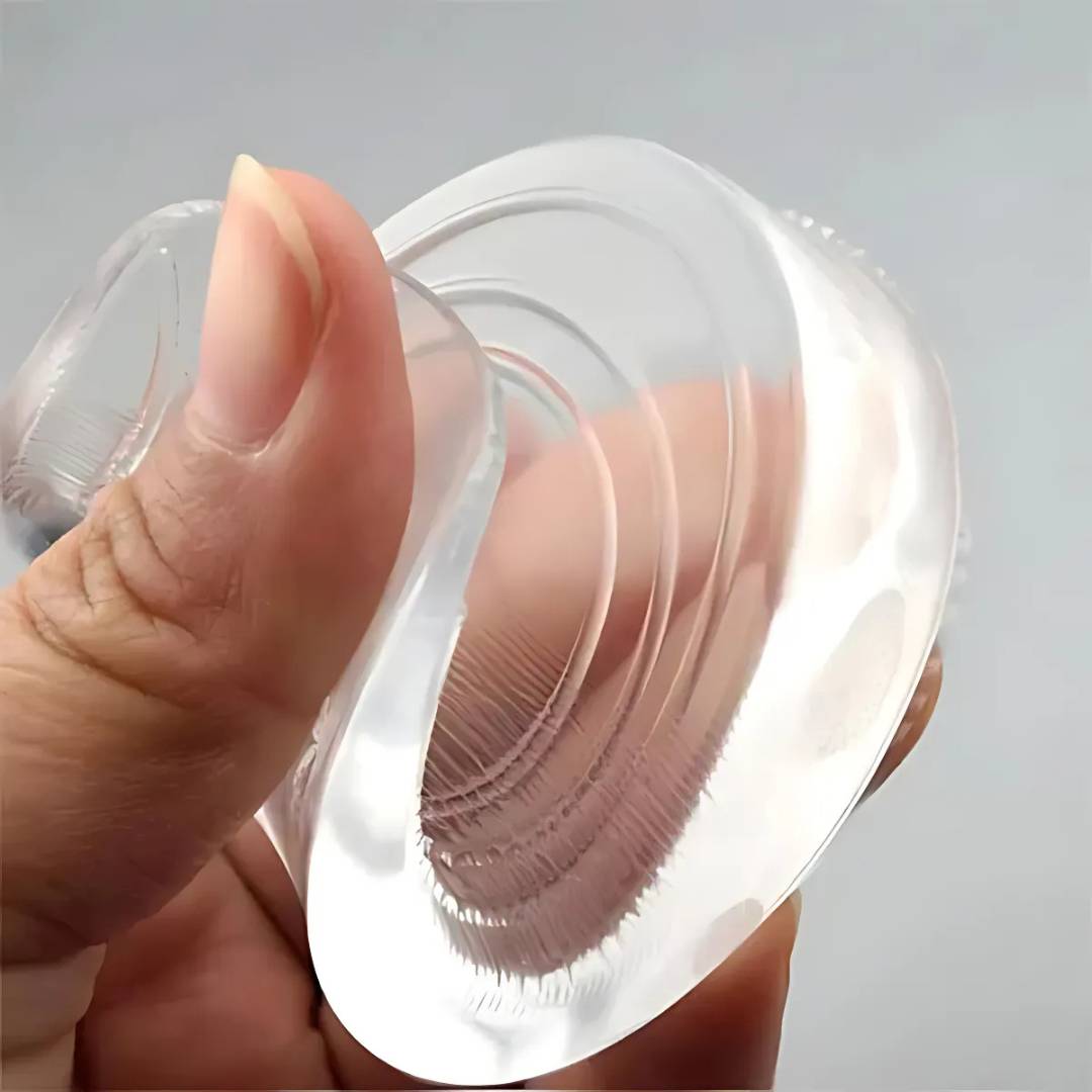 LiftComfort Silicone Gel Heel Lifting Inserts | Height Increase - Pain Relief for Plantar Fasciitis - Shock Absorption - Better Posture FleekFit