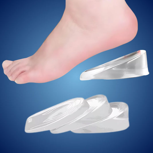 LiftComfort Silicone Gel Heel Lifting Inserts | Height Increase - Pain Relief for Plantar Fasciitis - Shock Absorption - Better Posture FleekFit