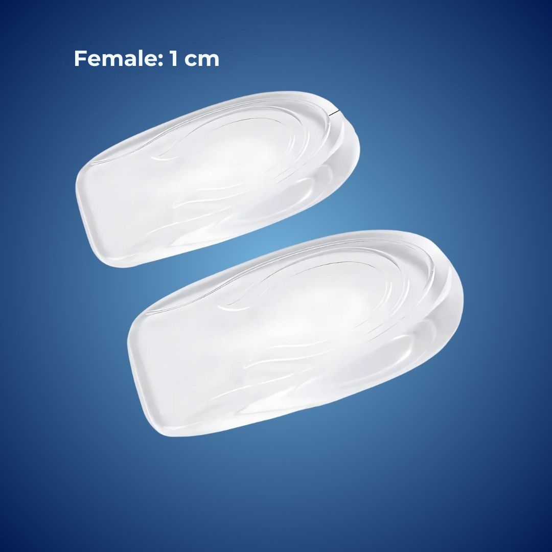LiftComfort Silicone Gel Heel Lifting Inserts | Height Increase - Pain Relief for Plantar Fasciitis - Shock Absorption - Better Posture FleekFit