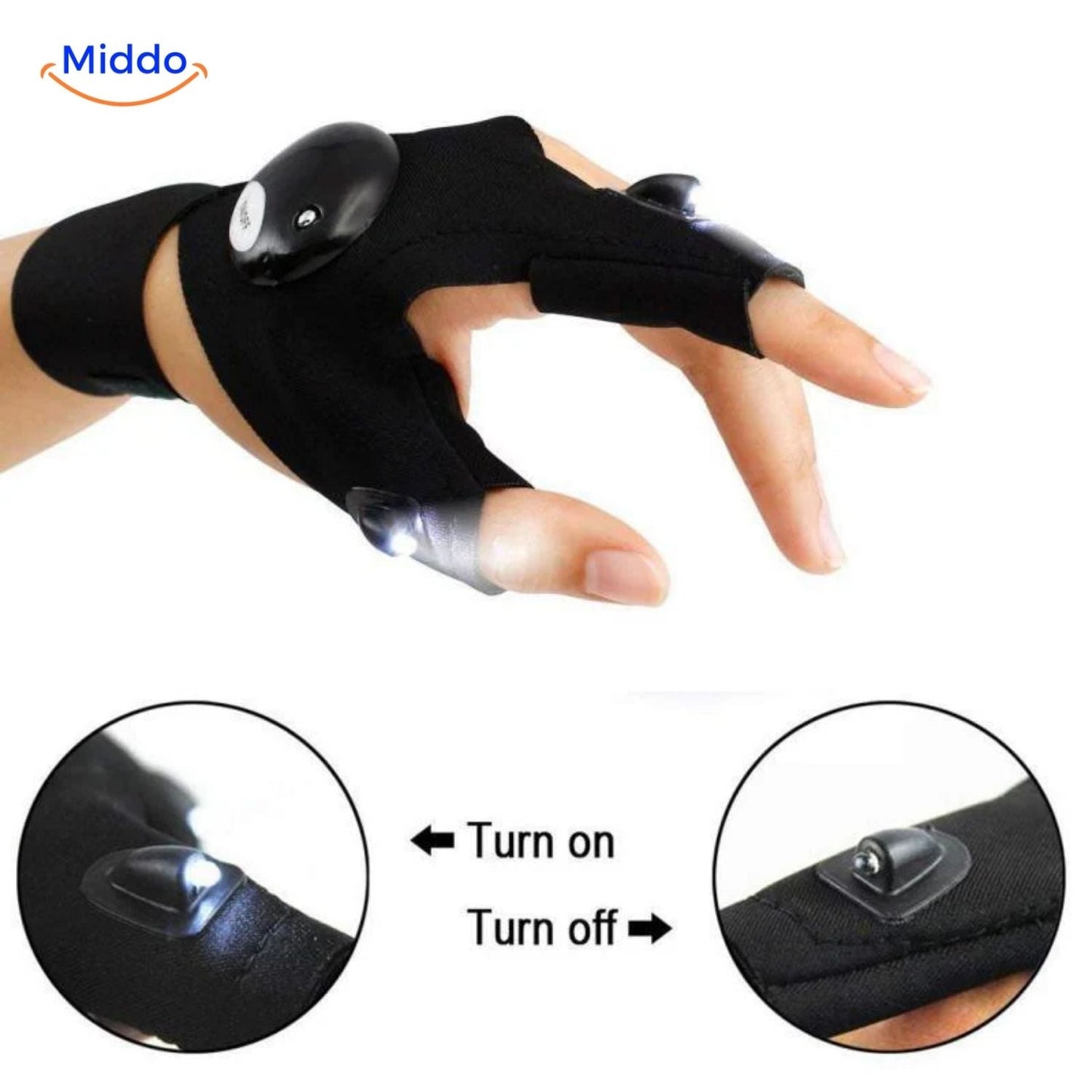 LightGrip™ Gloves | LED Lighting for Night Running, Biking, and Fishing!