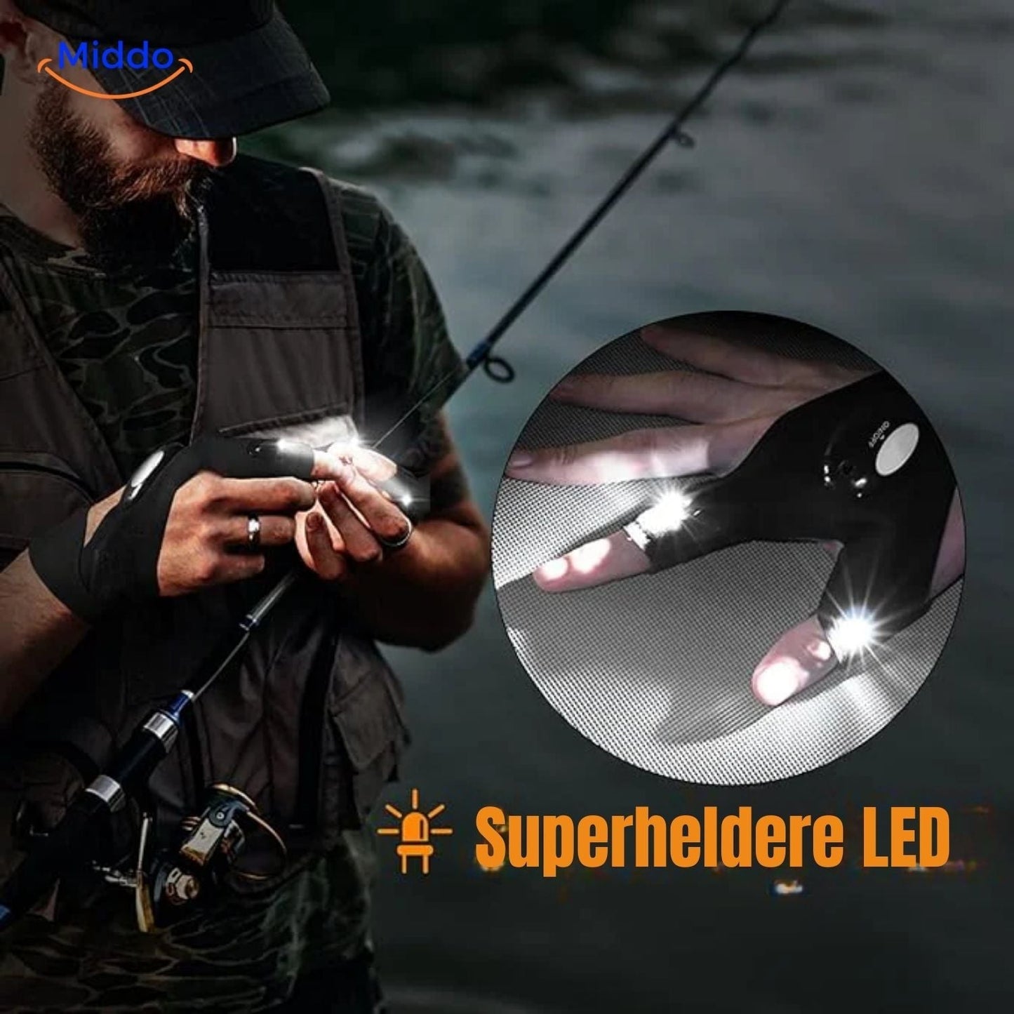 LightGrip™ Gloves | LED Lighting for Night Running, Biking, and Fishing!