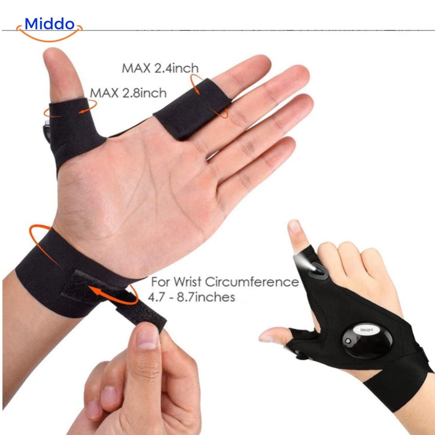 LightGrip™ Gloves | LED Lighting for Night Running, Biking, and Fishing!