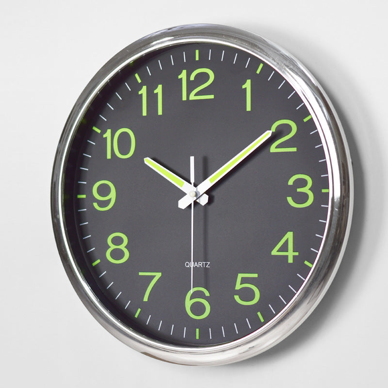 LightSilence - Silent Classroom Wall Clock with LED Lighting 12 inch