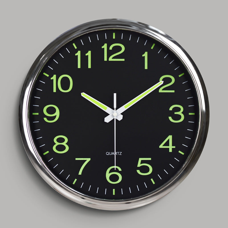 LightSilence - Silent Classroom Wall Clock with LED Lighting 12 inch