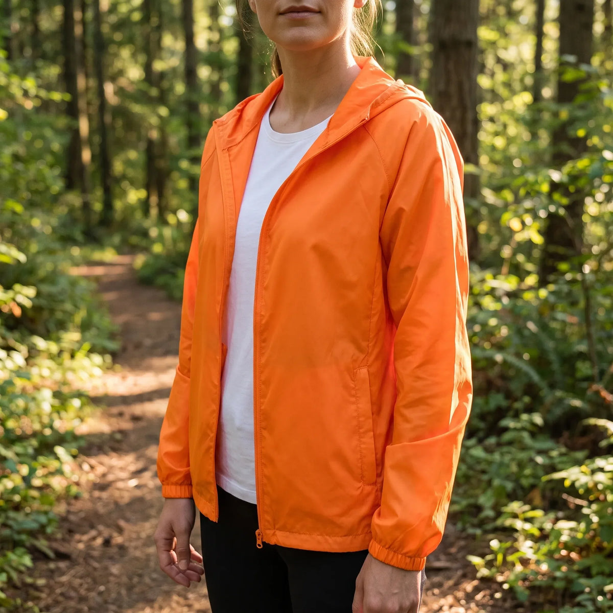 Lightweight Hooded Windbreaker Jacket