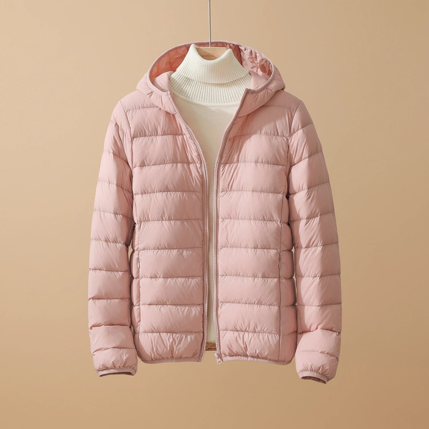 Lightweight Hooded Puffer Jacket for Women