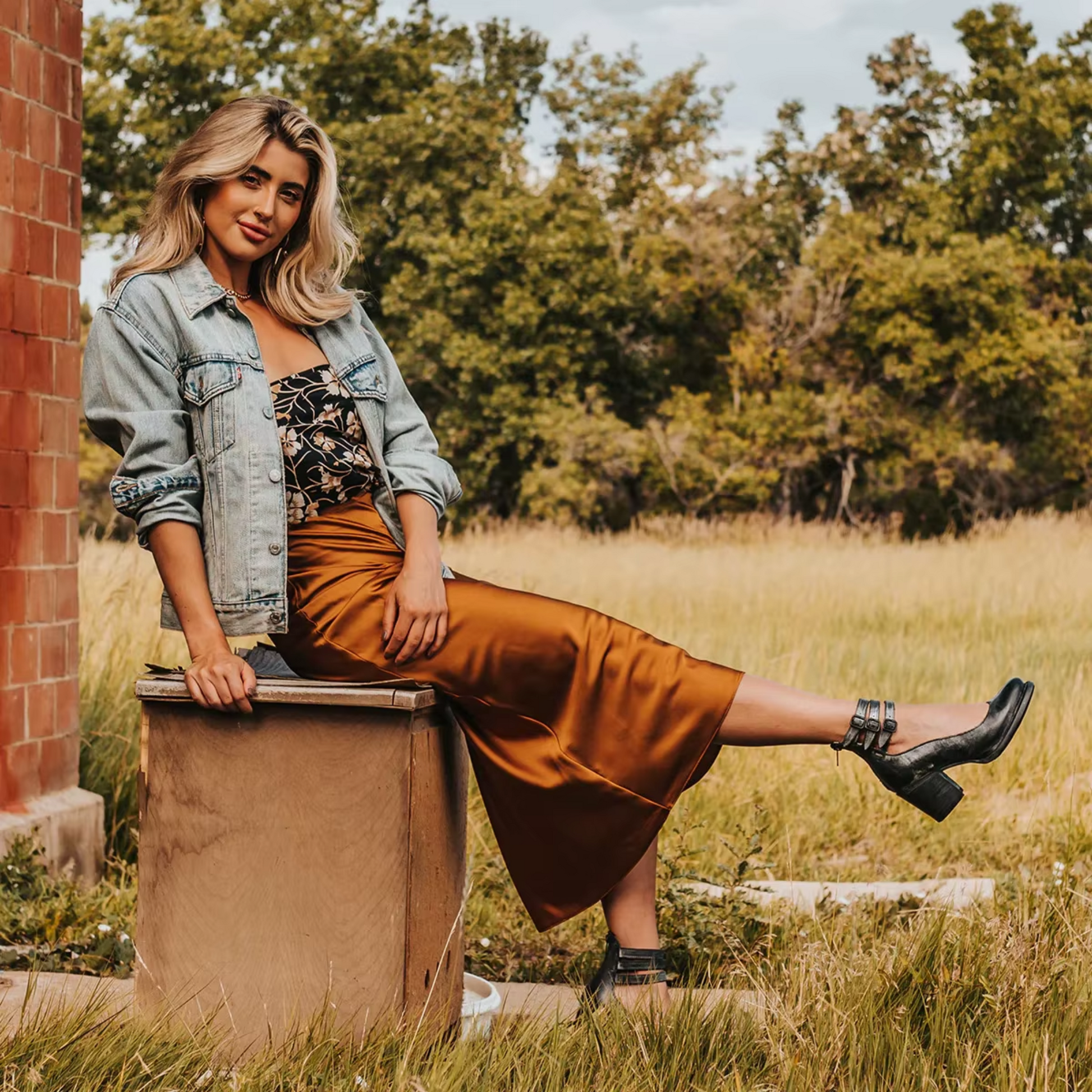 Image of Linda | Women's Ankle Strap Block Heel Shoes