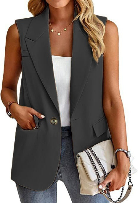 Image of Lola | Women's Tailored Sleeveless Blazer Vest